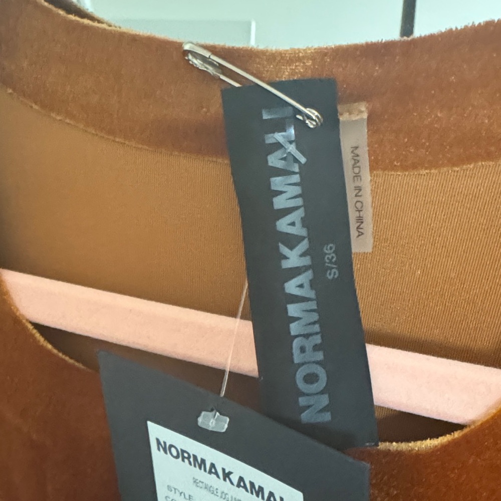 NWT Norma Kamali Rust/Orange Rectangle Jog Jumpsuit - Picture 7 of 12